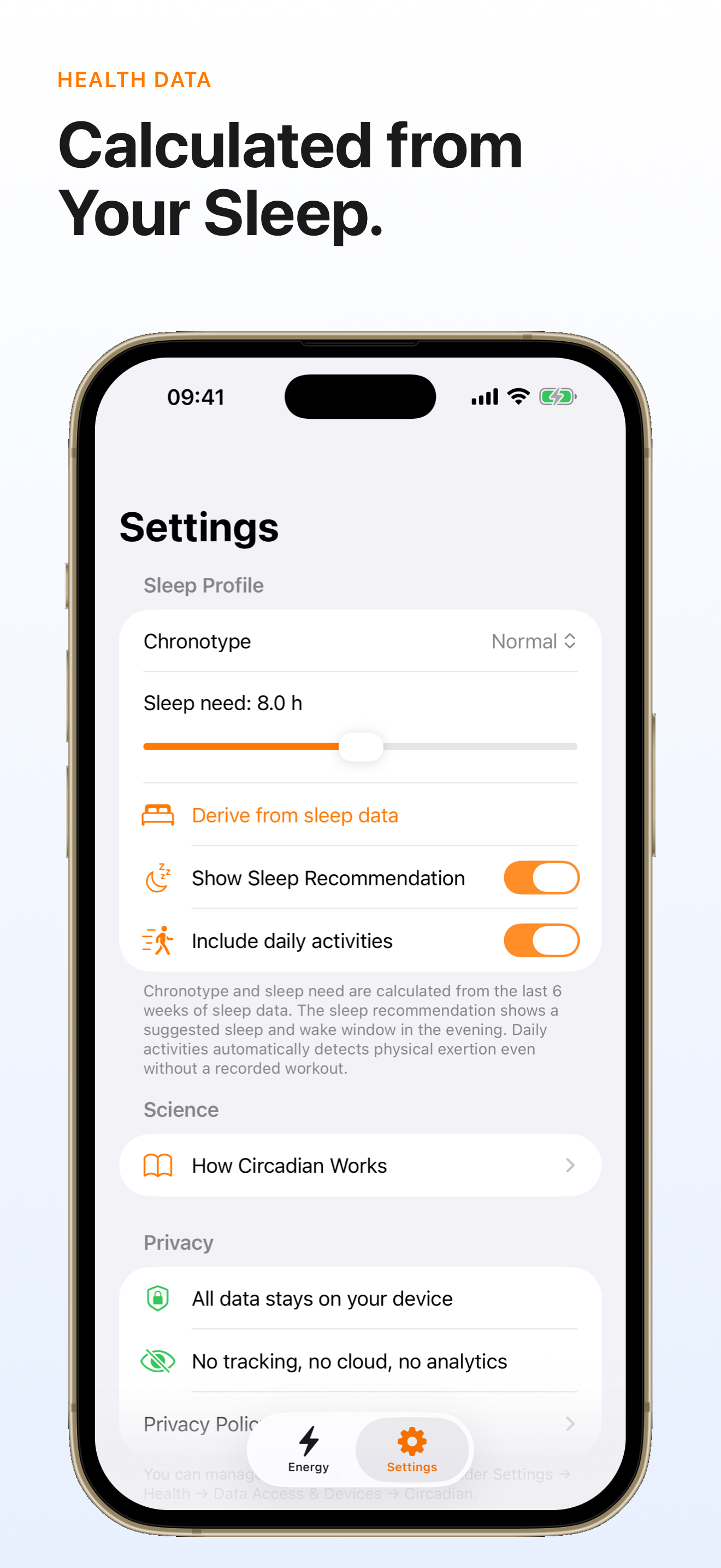 Calculated from Your Sleep and Health Data